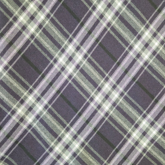 Talbots Purple Gray Plaid Wool Blend A-Line Academia Midi Skirt Lined Size 6P - Picture 3 of 9